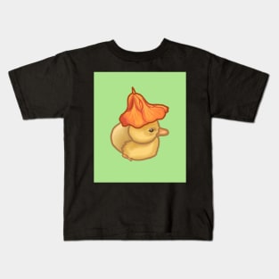 Duck Flower Hat Print Kids T-Shirt